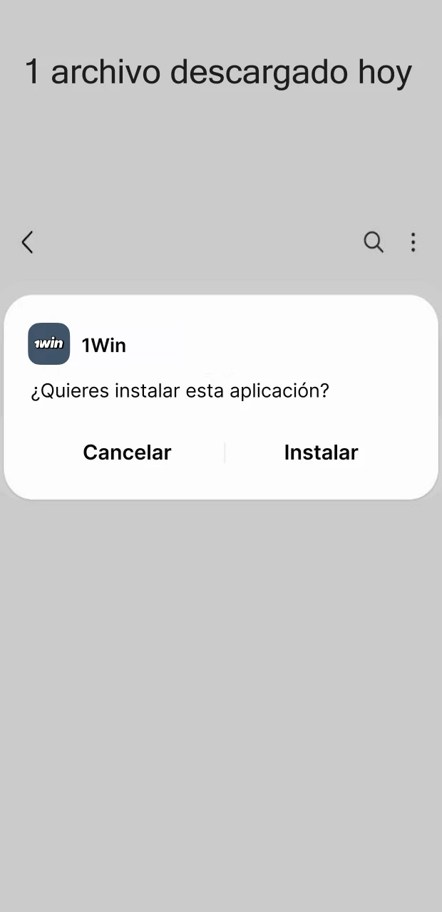 Descarga la aplicación 1Win para jugar Aviator en tu teléfono.