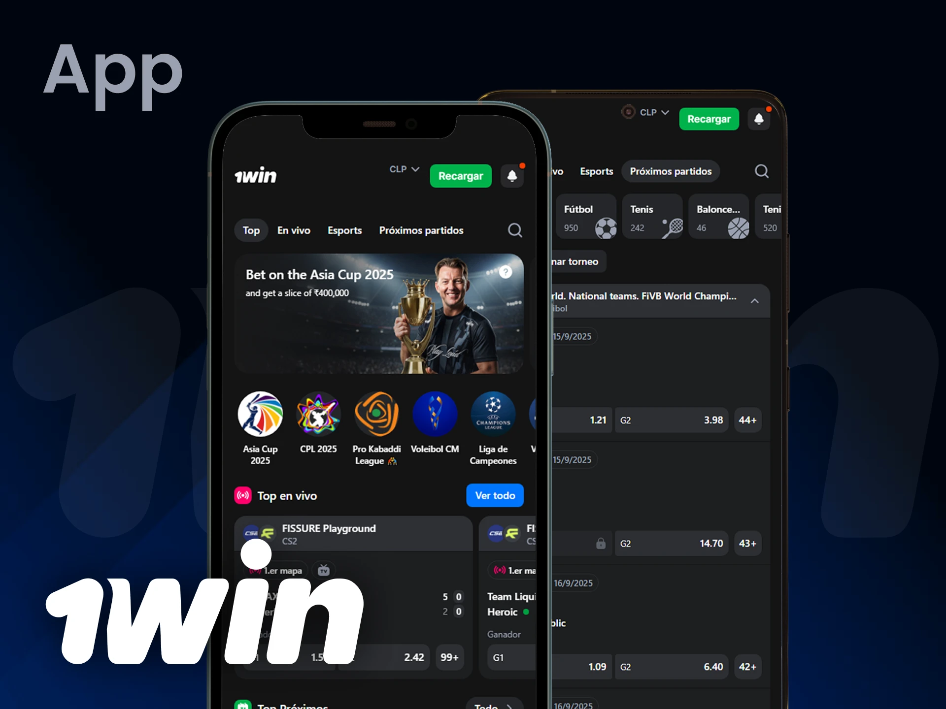 Apostar en cualquier momento y lugar es muy fácil gracias a la app de 1Win, compatible con Android e iOS.